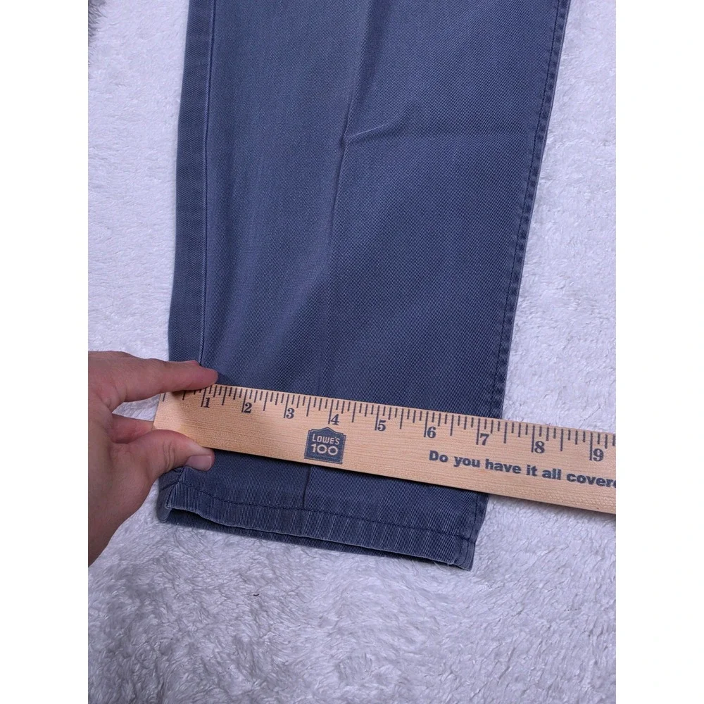 Polo Ralph Lauren Andrew Chino Mens 29/28 Blue Double Pleated Front Cttn Trouser